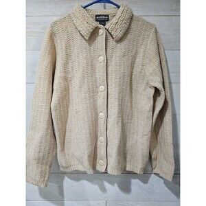 Woolrich Vintage Collar Button Up Collared Sweater Women’s SIZE L